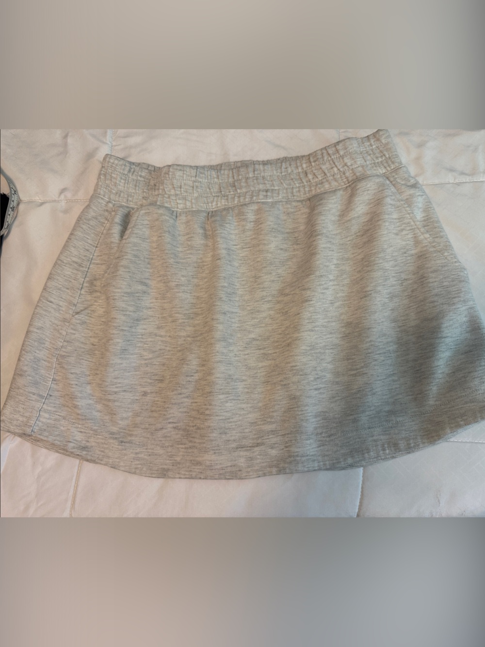 Yogalicious Light Heather Gray Elastic-Waist Skort